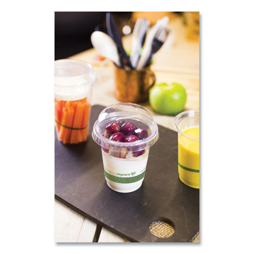 Image of Vegware 76-Series Cold Cup, 7 oz, Plastic, Clear/Green, 1,000/Carton