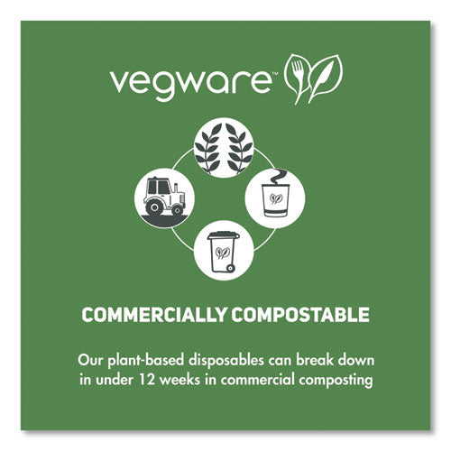 Image of Vegware Round Deli Pots, Compostable, 16 oz, 4.6 Diameter x 3" h, Clear, Plastic, 500/Carton