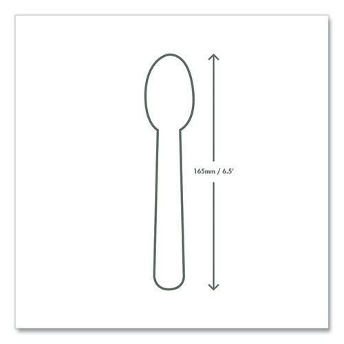 Image of Vegware White CPLA Cutlery, General Purpose Spoon, Plastic, 1,000/Carton