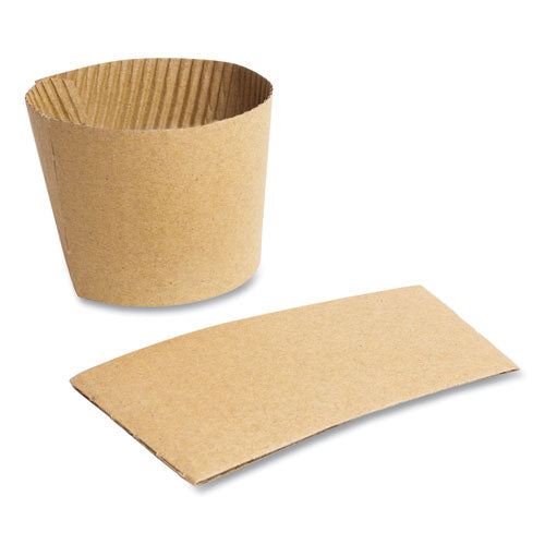 Image of Vegware Kraft Hot Cup Sleeves, Compostable, Fits Vegware 89-Series Hot Cups, Kraft, 1,000/Carton