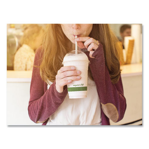 Image of Vegware 96-Series Cold Cup, 16 oz, Plastic, Clear/Green, 1,000/Carton
