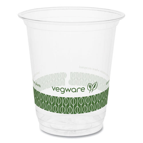 Image of Vegware 76-Series Cold Cup, 7 oz, Plastic, Clear/Green, 1,000/Carton