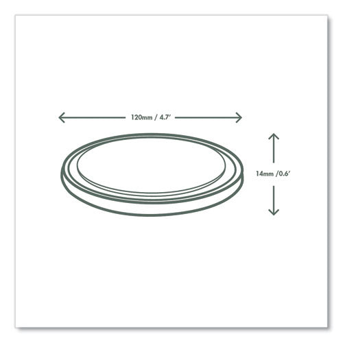 Image of Vegware Round Deli Pot Lids, Compostable, For 8 oz to 32 oz Deli Containers, Clear, Plastic, 500/Carton