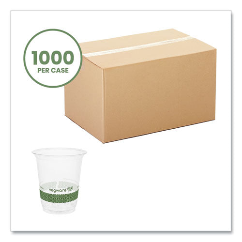 Image of Vegware 76-Series Cold Cup, 7 oz, Plastic, Clear/Green, 1,000/Carton