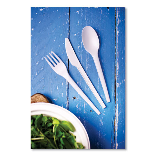 Image of Vegware CPLA Cutlery, General Purpose Knife, Plastic, White, 1,000/Carton