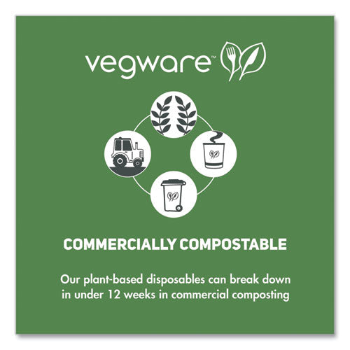 Image of Vegware Round Deli Pots, Compostable, 8 oz, 4.6" Diameter x 1.5" h, Clear, Plastic, 500/Carton