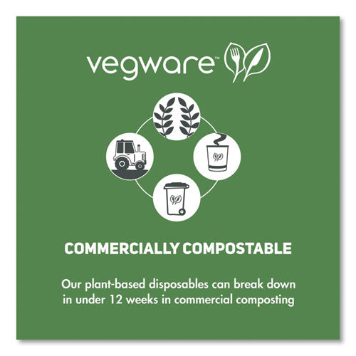 Image of Vegware Portion Pot Lids, Fits Vegware 2 oz to 4 oz Portion Pots, Plastic, Clear, 2,000/Carton