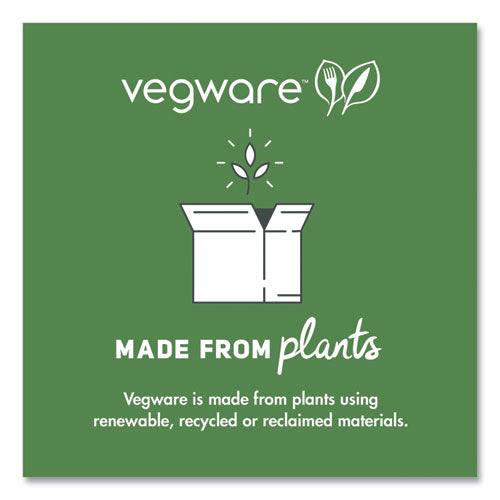 Image of Vegware 115-Series Flat Hot Lids, Compostable, For Use With 115-Series Soup Containers, White, Plastic, 500/Carton