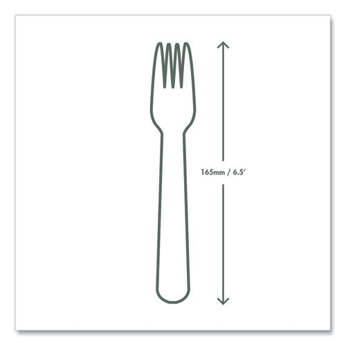 Image of Vegware CPLA Cutlery, General Purpose Fork, Plastic, White, 1,000/Carton