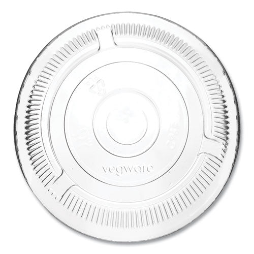 Image of Vegware 96 Series Cold Cup Lids, Fits Vegware 96-Series Cold Cups, Plastic, Clear, 1,000/Carton