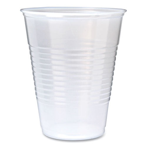 Image of Fabri-Kal® RK Ribbed Cold Drink Cups, 9 oz, Plastic, Clear, 100/Sleeve, 25 Sleeves/Carton