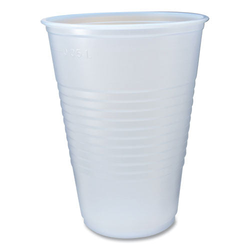 Image of Fabri-Kal® RK Ribbed Cold Drink Cups, 14 oz, Plastic, Clear, 50/Sleeve, 20 Sleeves/Carton