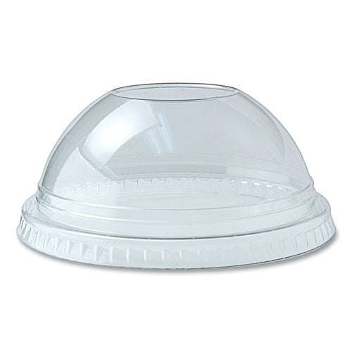 Image of Fabri-Kal® Kal-Clear/Nexclear Drink Cup Lids, Dome Lid with 1" Hole, Fits 12 oz to 20 oz Cold Cups, Plastic, Clear, 1,000/Carton