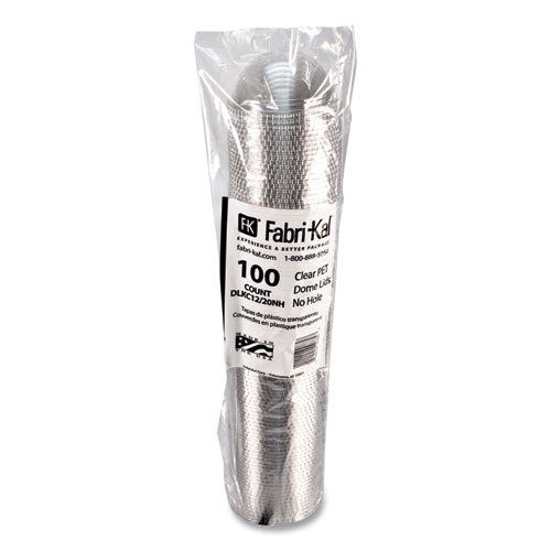 Image of Fabri-Kal® Kal-Clear/Nexclear Drink Cup Lids, Dome Lid with 1" Hole, Fits 12 oz to 20 oz Cold Cups, Plastic, Clear, 1,000/Carton