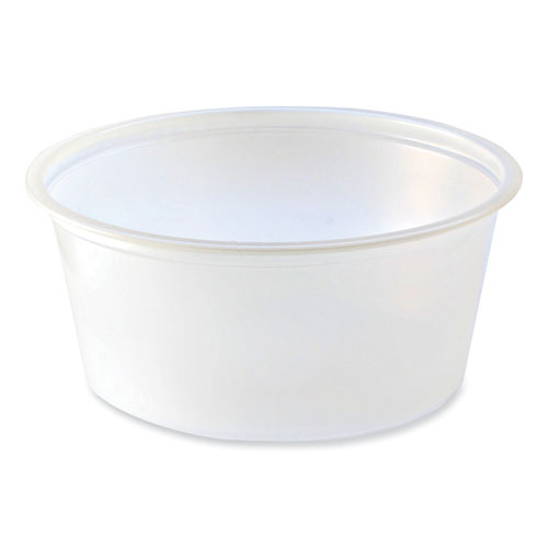 Image of Fabri-Kal® Portion Cups, 3.25 oz, Plastic, Translucent, 125/Sleeve, 20 Sleeve/Carton