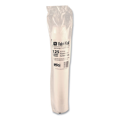 Image of Fabri-Kal® Portion Cups, 3.25 oz, Plastic, Translucent, 125/Sleeve, 20 Sleeve/Carton