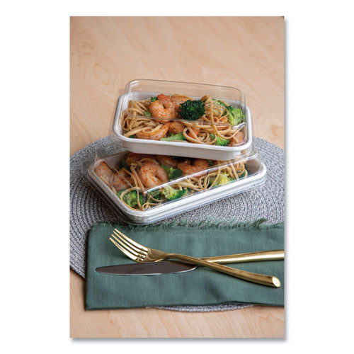 Image of Eco-Products® WorldView 100% Recycled Content Lid, 7.5 x 5 x 1.6, Clear, Plastic, 400/Carton
