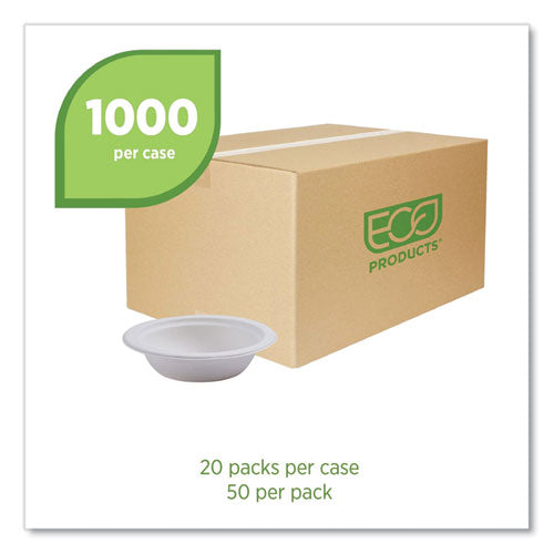 Image of Eco-Products® Vanguard Renewable And Compostable Sugarcane Bowls, 12 Oz, White, 1,000/carton