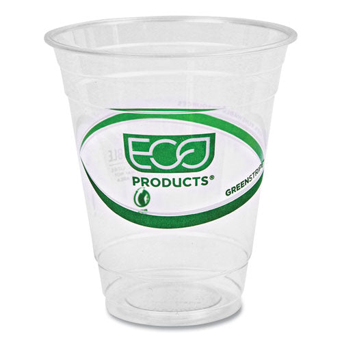 Image of Eco-Products® GreenStripe Renewable and Compostable Cold Cups, 12 oz, Plastic, Clear, 50/Pack, 20 Packs/Carton