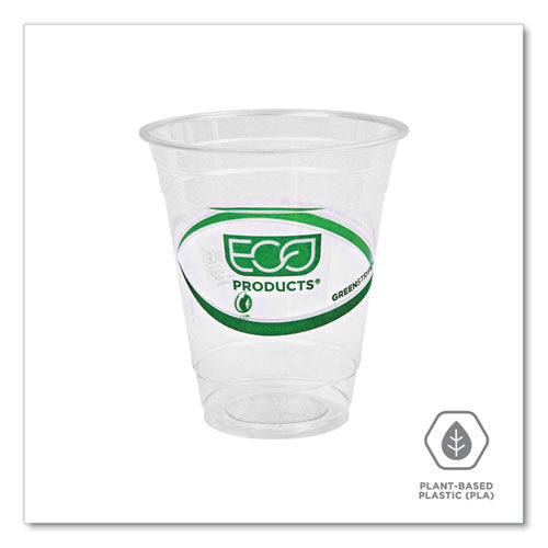 Image of Eco-Products® GreenStripe Renewable and Compostable Cold Cups, 12 oz, Plastic, Clear, 50/Pack, 20 Packs/Carton