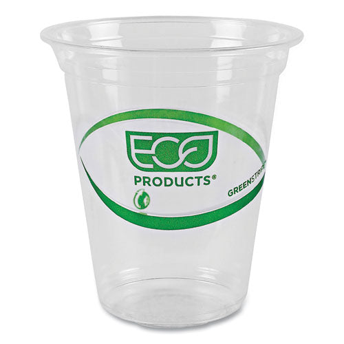 Image of Eco-Products® GreenStripe Renewable and Compostable Cold Cups, 16 oz, Plastic, Clear, 50/Pack, 20 Packs/Carton