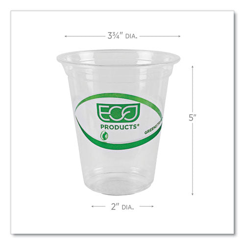 Image of Eco-Products® GreenStripe Renewable and Compostable Cold Cups, 16 oz, Plastic, Clear, 50/Pack, 20 Packs/Carton