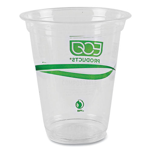 Image of Eco-Products® GreenStripe Renewable and Compostable Cold Cups, 16 oz, Plastic, Clear, 50/Pack, 20 Packs/Carton