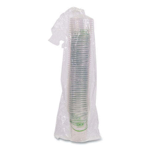 Image of Eco-Products® GreenStripe Renewable and Compostable Cold Cups, 16 oz, Plastic, Clear, 50/Pack, 20 Packs/Carton