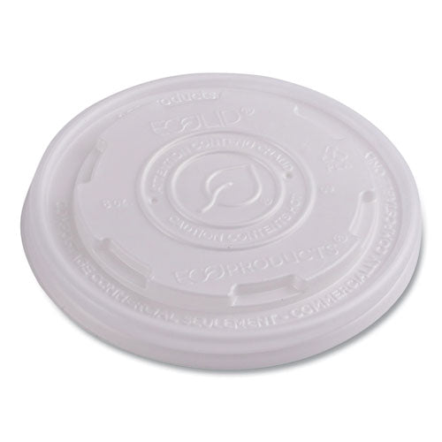 Image of Eco-Products® World Art PLA-Laminated Soup Container Lids, Fits 8 oz, Translucent, Plastic, 50/Pack, 20 Packs/Carton
