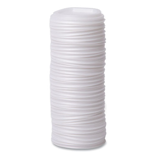 Image of Eco-Products® EcoLid Renewable/Compostable Hot Cup Lids, Fits 10 oz to 20 oz Hot Cups, Plastic, White, 50/Pack, 16 Packs/Carton