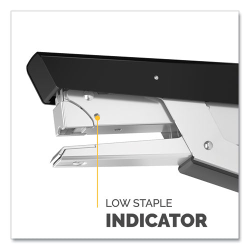 Image of Fellowes® LX890 Handheld Plier Stapler with Antimicrobial Protection, 40-Sheet Capacity, 0.25"/0.31" Staples, Black/White