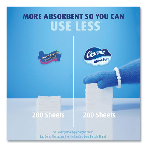Image of Charmin® Ultra Soft Bathroom Tissue, Septic Safe, 2-Ply, White, 224 Sheets/Roll, 4 Rolls/Pack
