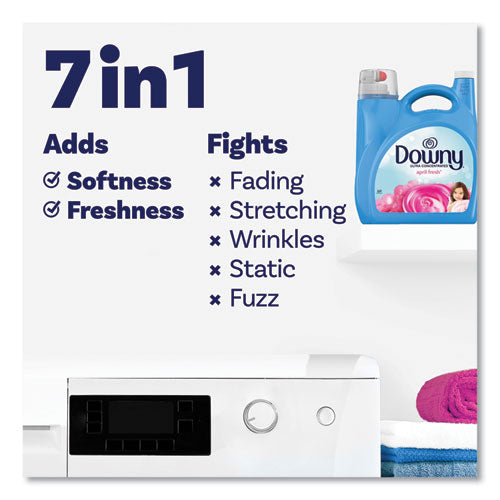 Image of Downy® Liquid Fabric Softener, April Fresh, 140 oz Bottle, 4/Carton