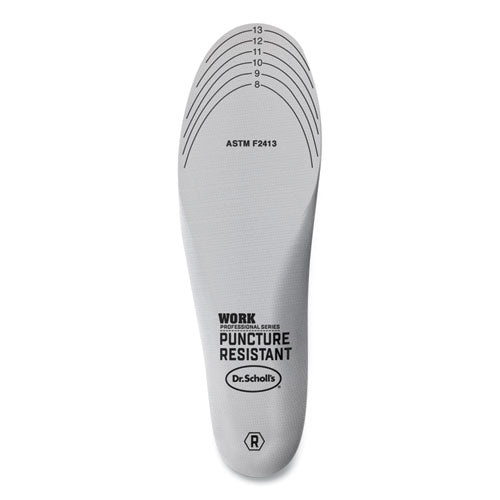 Image of Dr. Scholl's® Professional Series Work Puncture Resistant Insoles for Men, Men's Size 8 to 14, Black