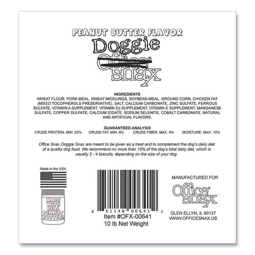Image of Office Snax® Doggie Biscuits, Peanut Butter, 10 lb Box