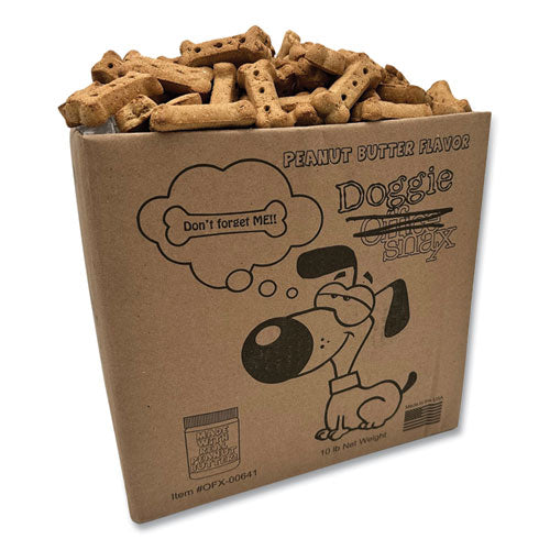 Image of Office Snax® Doggie Biscuits, Peanut Butter, 10 lb Box