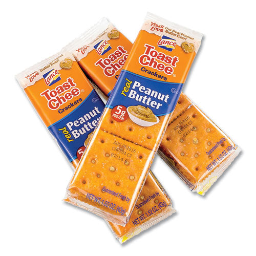 Image of Lance® Toast Cheese Crackers, Peanut Butter, 1.5 oz Packet, 24/Box
