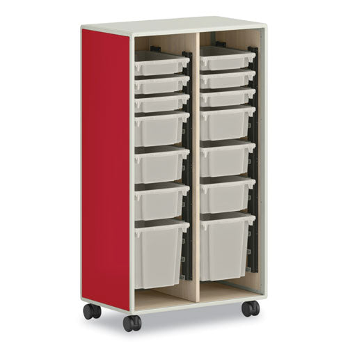 Image of HON® Flagship Storage Bins, 1 Section, 12.75" x 16" x 12", Translucent White