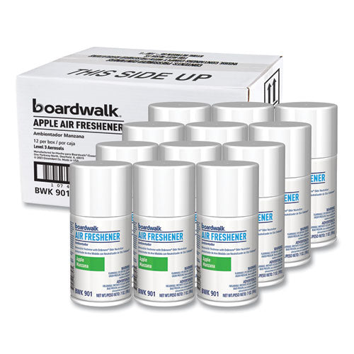 Image of Boardwalk® Metered Air Freshener Refill, Apple Harvest Scent, 7 oz Aerosol Spray, 12/Carton