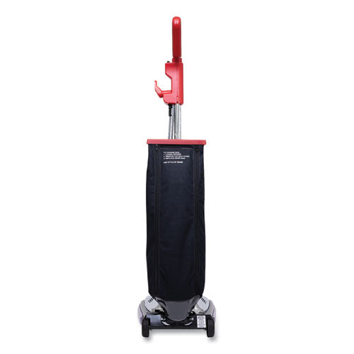 Image of Sanitaire® Tradition Quietclean Upright Vacuum Sc889a, 12" Cleaning Path, Gray/red/black