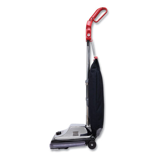 Image of Sanitaire® Tradition Quietclean Upright Vacuum Sc889a, 12" Cleaning Path, Gray/red/black