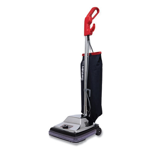 Image of Sanitaire® Tradition Quietclean Upright Vacuum Sc889a, 12" Cleaning Path, Gray/red/black