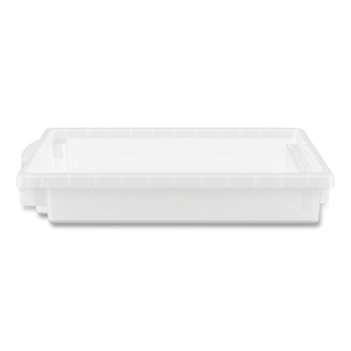 Image of HON® Flagship Storage Bins, 1 Section, 12.75" x 16" x 3", Translucent White