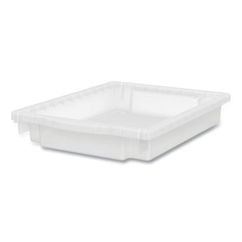 Image of HON® Flagship Storage Bins, 1 Section, 12.75" x 16" x 3", Translucent White