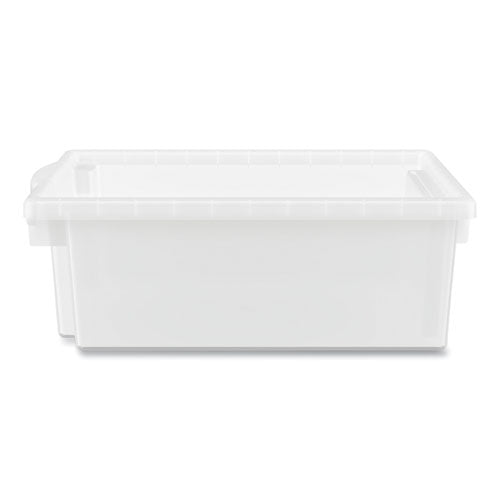 Image of HON® Flagship Storage Bins, 1 Section, 12.75" x 16" x 6", Translucent White