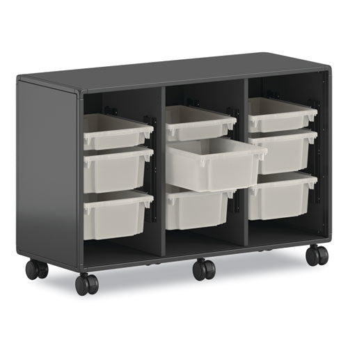 Image of HON® Flagship Storage Bins, 1 Section, 12.75" x 16" x 6", Translucent White