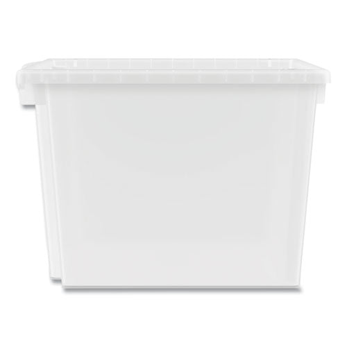 Image of HON® Flagship Storage Bins, 1 Section, 12.75" x 16" x 12", Translucent White
