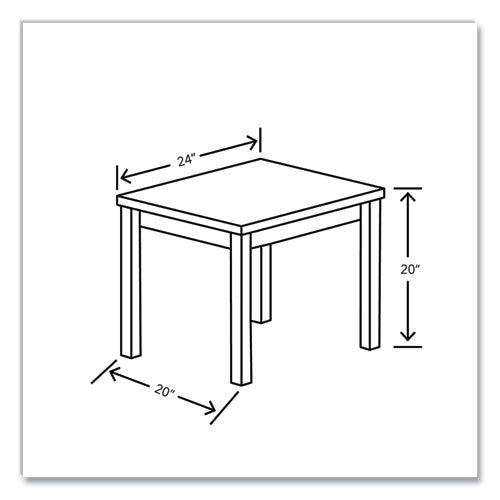 Image of HON® 80000 Laminate Occasional End Table, Rectangular, 24w x 20d x 20h, Kingswood Walnut