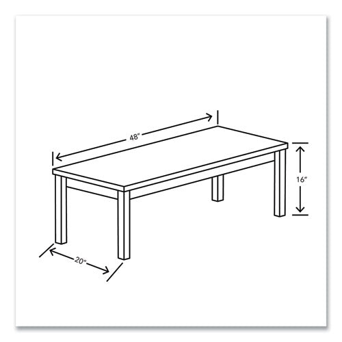 Image of HON® 80000 Series Laminate Occasional Coffee Table, Rectangular, 48w x 20d x 16h, Kingswood Walnut