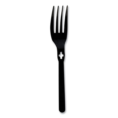 Image of WeGo Fork WeGo Polystyrene, Fork, Plastic, Black, 1,000/Carton
